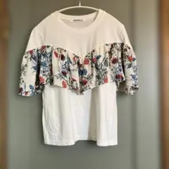 1156　HERENCIA　ヘレンチア【Ｍ】半袖 　カットソー　フリルTシャツのサムネイル