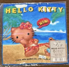 ご当地キティ　ハンカチ　プチタオル　レア　日焼け　Hello Kitty 海好き