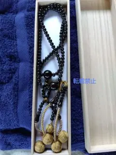 日蓮宗数珠 黒檀 共仕立 桐箱入り - メルカリ