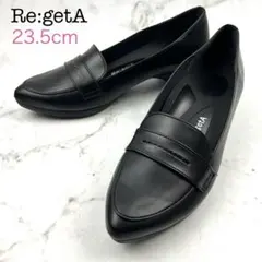 【美品】Re:getA ポインテッドトゥ ローファーパンプス 23.5 日本製のサムネイル