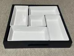 メルカリ市限定！コストコ　木製トレイ付きオードブルプレート5枚セットのサムネイル
