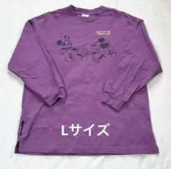 GU Disneyコラボ商品 ミッキー＆ミニー 長袖ロングTシャツ Lサイズ