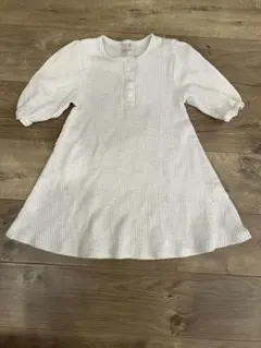 プティマイン　リブ編みワンピース 110