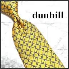 dunhill イエロー チェック柄 ネクタイ ダンヒル 黄色 ゴルフクラブ柄のサムネイル