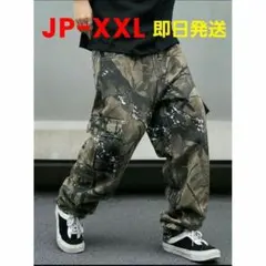 【即日発送】【JP-XXL】ワイドレッグ 迷彩 ジーンズ リアルツリー