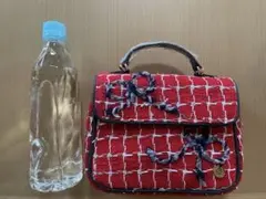 デモデ demodeeツイード 小物入れバック レッド - メルカリ