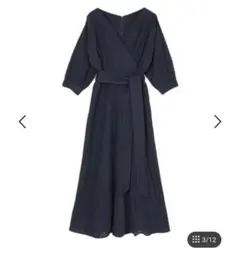 ur's ユアーズ　ネイビー　コットンレース　ロングワンピースのサムネイル