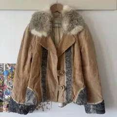 ERMANNO SCERVINO ファージャケット コート レザー フォックスのサムネイル