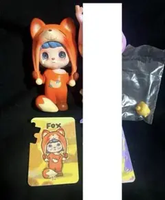 ANMOO 耳を傾けるシリーズの フィギュア 2体セット Fox Wood