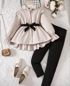 カラーシャツ＋レギンスセット　130