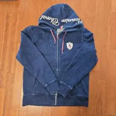 デニム風 フード付きパーカー