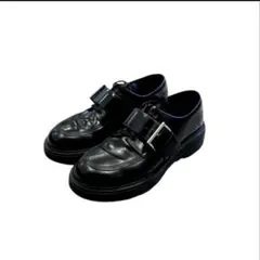 PRADA 24AW バックルブラッシュドレザー ダービーシューズ