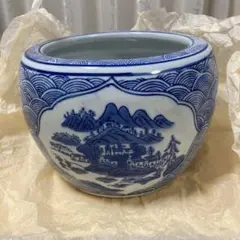 新品未使用　 青白磁 火鉢 　　　鉢カバー　インテリア