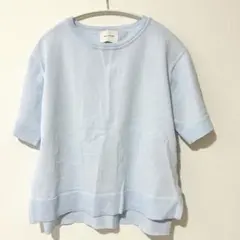 Maison INNESS メゾンアイネス 半袖 サマーニット ブルー 水色 Sのサムネイル