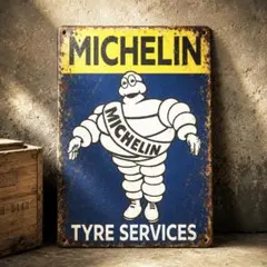 ビバンダム MICHELIN ミシュラン ブリキ看板 インテリア ヴィンテージ風のサムネイル