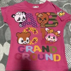 GRAND GROUND キャラクターTシャツ ピンクサイズ130