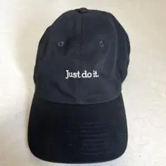 Nike ブラック キャップ 刺繍 Just do it.