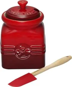 新品未使用　LE CREUSET ル・クルーゼ　ジャムジャー　スパチュラ付きのサムネイル