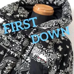 dv8 FIRST DOWN バンダナ柄 ダウンジャケット メンズM相当