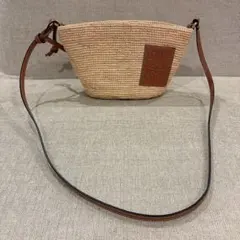 未使用】ロエベ パロットポシェット かごバッグ くすみグリーン 付属品