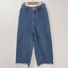 エヘカソポ　ehka sopo ハイウエストライトブルーデニムパンツ【FREE】