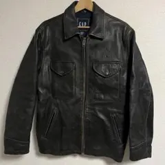 OLD GAP 牛革 レザージャケット ゴールデンサイズS#834 - メルカリ
