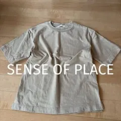 SENSE OF PLACE Tシャツ　ベージュ綿100％コットン　ユニセックスのサムネイル