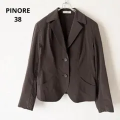 ピノーレ PINORE テーラード ナイロンジャケット 茶 38 日本製のサムネイル