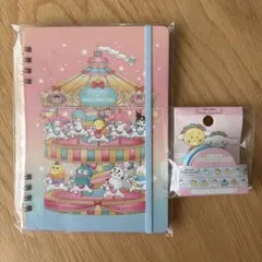 コジコジ×サンリオキャラクターズ リングノート B6 マスキングテープ 2点