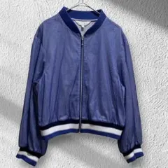 美品 To b. by agnes b. メッシュブルゾン ショート丈 ブルー