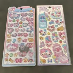 まじかるみゅーちゃん　うるちゅるポップシール　平成はっぴーフォン　2点セット