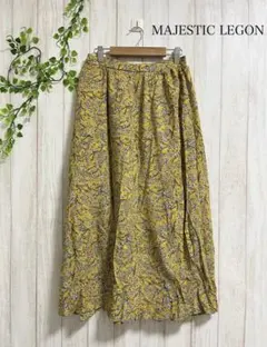 MAJESTIC LEGON レディース 花柄 レーヨン イエロー スカートのサムネイル