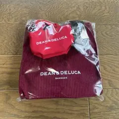 DEAN & DELUCA バーガンディ トートバッグ