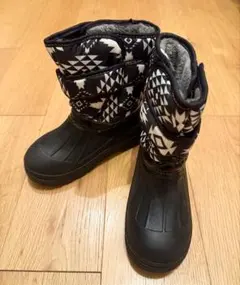 ノースピーク キッズスノーブーツ 21〜22㎝ 幾何学模様