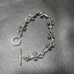 【合金製】シルバー クロスモチーフ ブレスレット