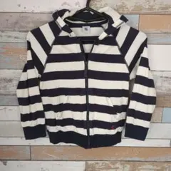 プチバトー　パーカー　ボーダー　薄手パーカー110〜120cm