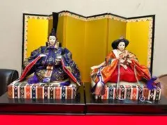 豪華な雛人形セットぼんぼりオルゴール付き 雛人形 親王飾り ケース入り 精巧精密伝統工芸品 オルゴール ぼんぼり