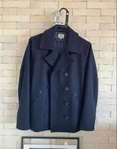 ネイビー ピーコート ダブルブレスト