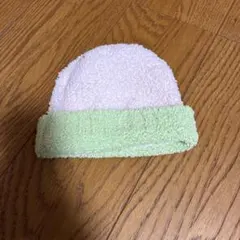 ベビー用 ニット帽 ピンク×グリーン