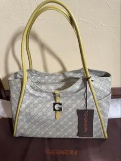 GHERARDINI ベージュ　イエロー ハンドバッグ