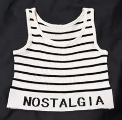 ＆.NOSTALGIA ボーダー ノースリーブ ニット Mサイズのサムネイル
