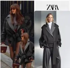 ち*ん様 ZARA ショート丈ハイネックトレンチコートZW COLLECTION