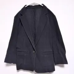 ミッシェルクラン テーラードジャケット コットン100% 黒 38 M