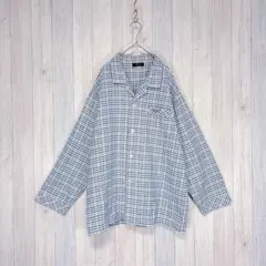 【DAKS】長袖 ネルシャツ 羽織り チェック柄 カジュアル ゆったり Lのサムネイル