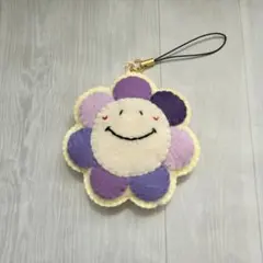 フェルト 部活・受験 お守り キーホルダー お花 (ハンドメイド・手作り