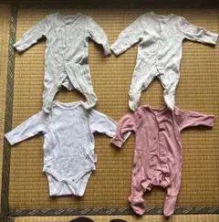 M&S & Next 新生児〜3ヶ月ロンパース 長袖 女の子 4点セット