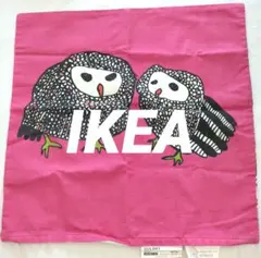 IKEA クッションカバー フクロウ 幾何学模様