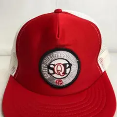 【US製】US古着　SQP　刺繡ロゴ　アメリカ企業　ビンテージ　メッシュキャップ