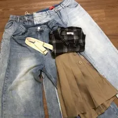デニム・シャツ・スカートセット　レピピ