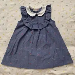 メゾピアノ　いちご柄、さくらんぼ柄　刺繍ワンピース